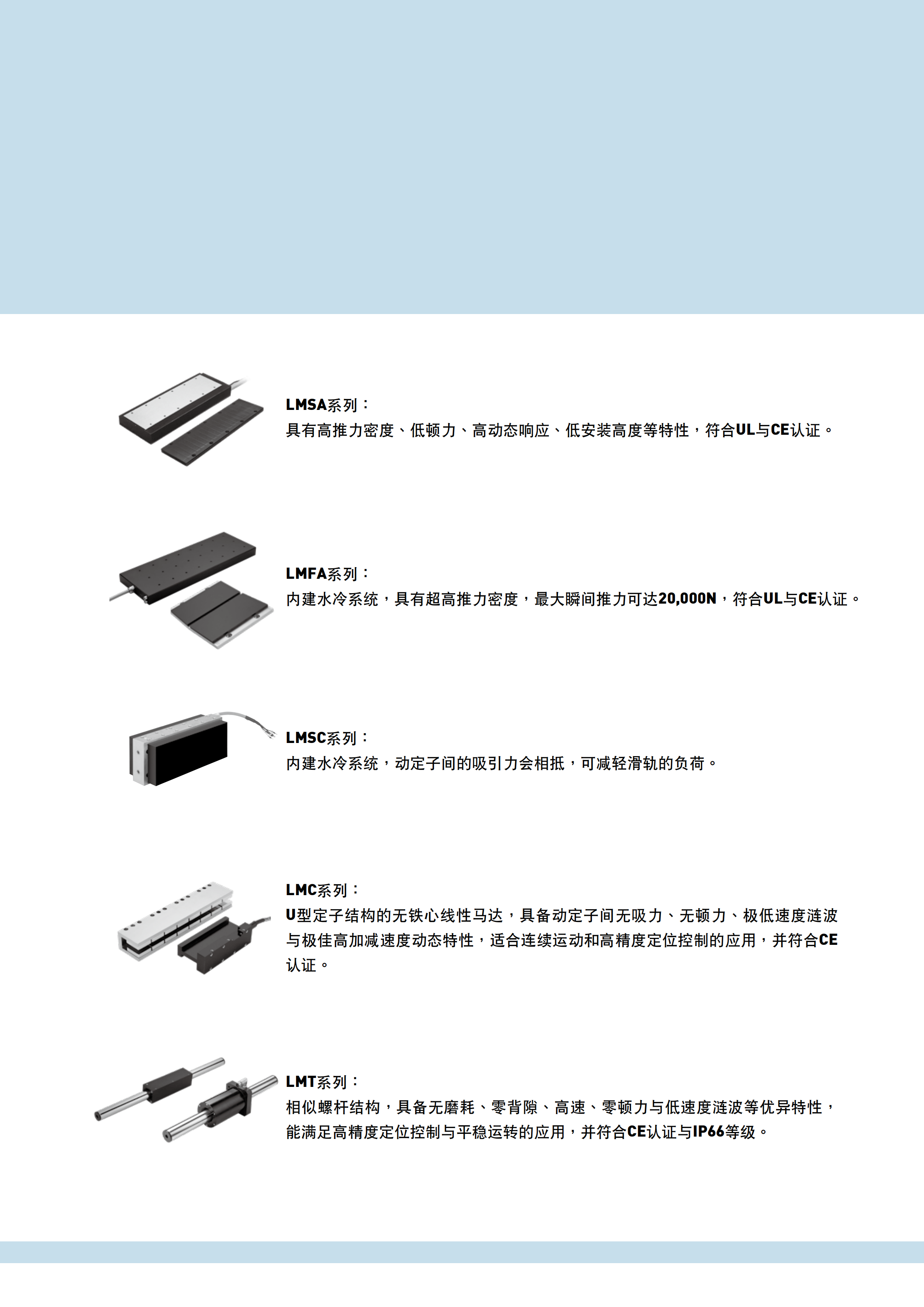 上銀鐵心式直線電機LMSA22L